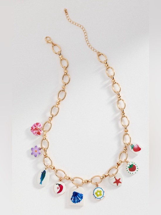 Anthropologie Jewelry - Anthropologie Mosaic Charm Necklace, NWT